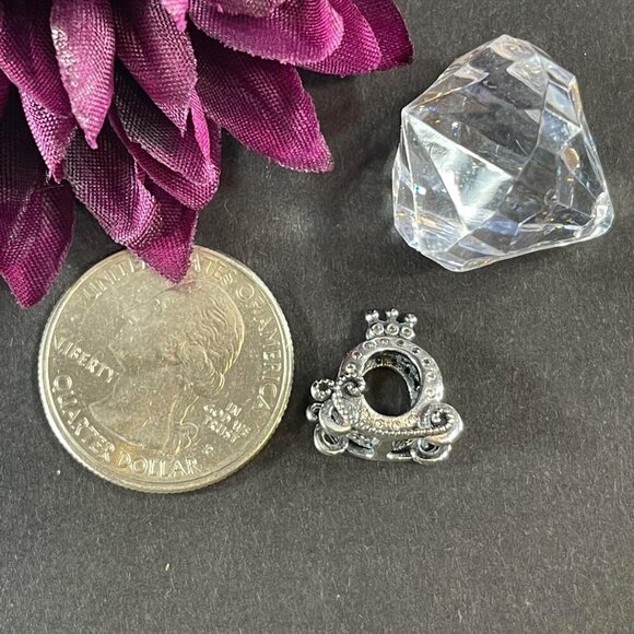 Disney Cinderella Bracelet Charm Princess Carriage Silver Bead Jewelry Charm - Picture 6 of 8